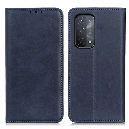Leather Case Stands Flip Cover Holder A02D for OnePlus Nord N200 5G Blue