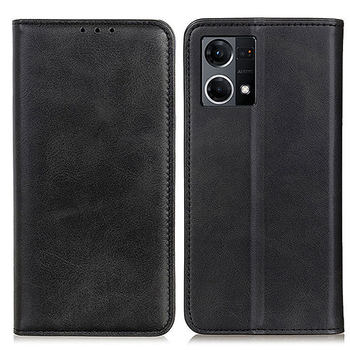 Leather Case Stands Flip Cover Holder A02D for Oppo F21s Pro 4G Black