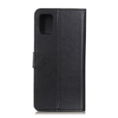 Leather Case Stands Flip Cover Holder A03D for Motorola Moto G100 5G Black