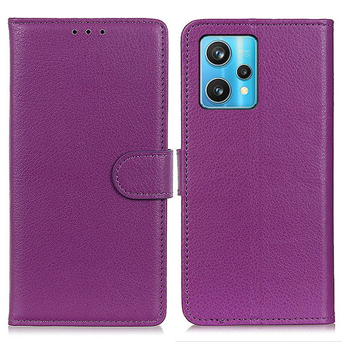 Leather Case Stands Flip Cover Holder A03D for Realme Narzo 50 Pro 5G Purple
