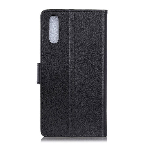 Leather Case Stands Flip Cover Holder A03D for Samsung Galaxy M02 Black