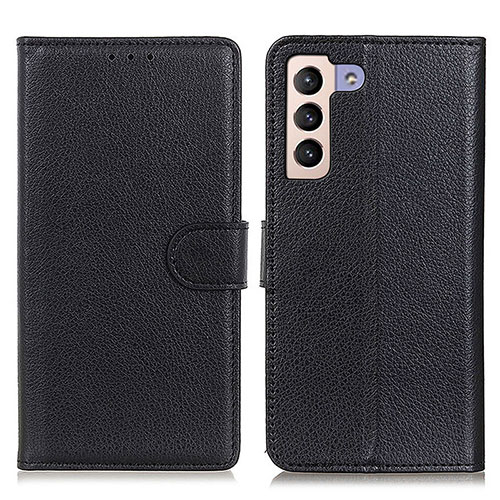 Leather Case Stands Flip Cover Holder A03D for Samsung Galaxy S21 FE 5G Black