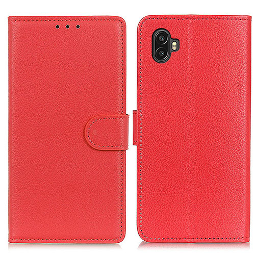 Leather Case Stands Flip Cover Holder A03D for Samsung Galaxy Xcover Pro 2 5G Red