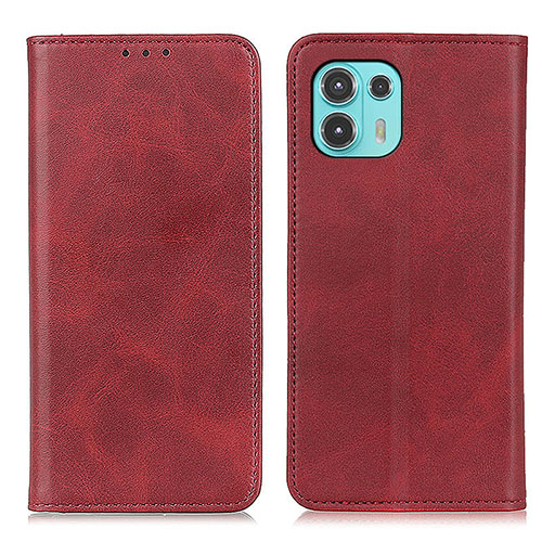 Leather Case Stands Flip Cover Holder A04D for Motorola Moto Edge 20 Lite 5G Red
