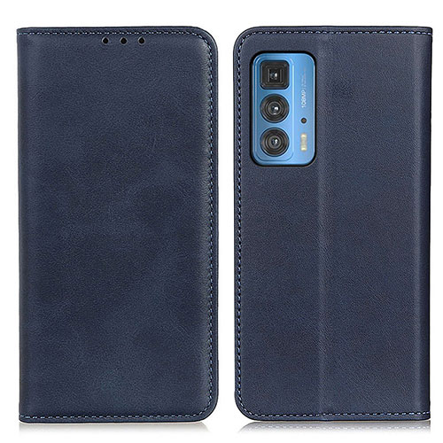 Leather Case Stands Flip Cover Holder A04D for Motorola Moto Edge 20 Pro 5G Blue