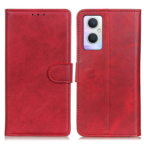 Leather Case Stands Flip Cover Holder A04D for OnePlus Nord N20 5G Red