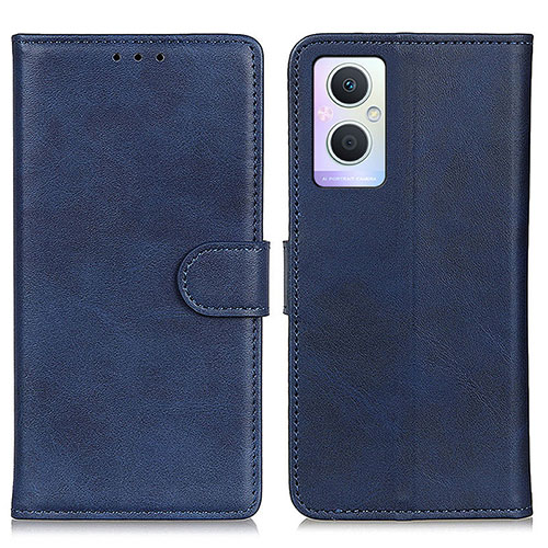 Leather Case Stands Flip Cover Holder A04D for Oppo Reno7 Z 5G Blue