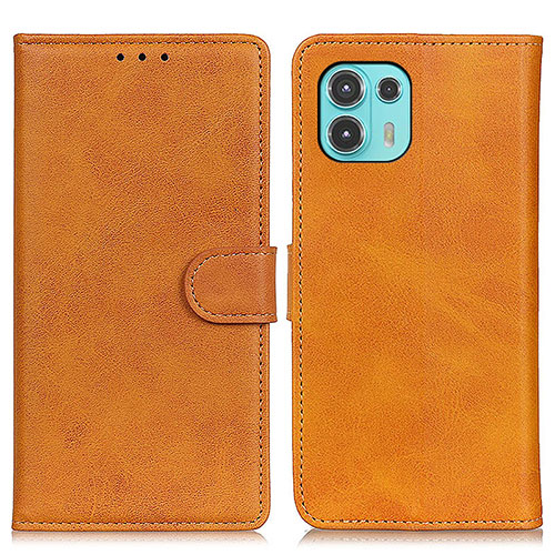 Leather Case Stands Flip Cover Holder A05D for Motorola Moto Edge 20 Lite 5G Brown