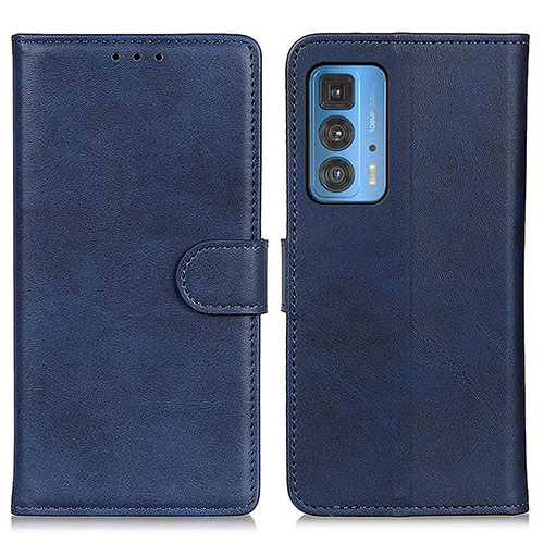 Leather Case Stands Flip Cover Holder A05D for Motorola Moto Edge 20 Pro 5G Blue