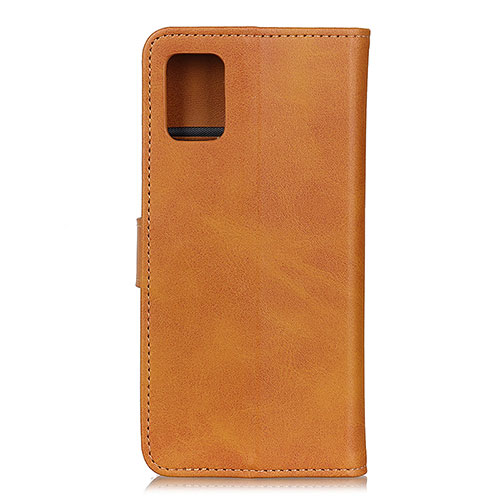 Leather Case Stands Flip Cover Holder A05D for Motorola Moto G100 5G Brown