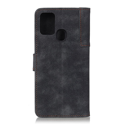 Leather Case Stands Flip Cover Holder A05D for Motorola Moto G31 Black