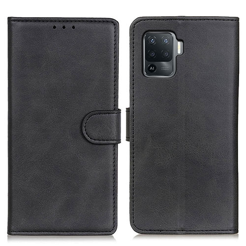 Leather Case Stands Flip Cover Holder A05D for Oppo A94 4G Black