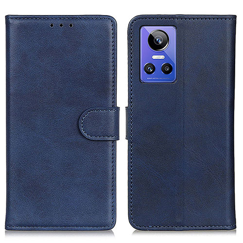 Leather Case Stands Flip Cover Holder A05D for Realme GT Neo3 5G Blue