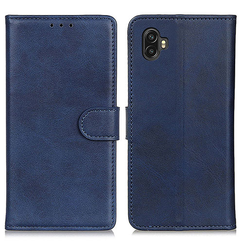 Leather Case Stands Flip Cover Holder A05D for Samsung Galaxy XCover 6 Pro 5G Blue