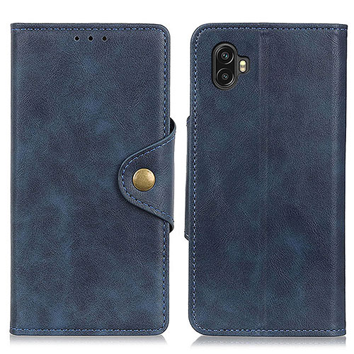 Leather Case Stands Flip Cover Holder A05D for Samsung Galaxy Xcover Pro 2 5G Blue