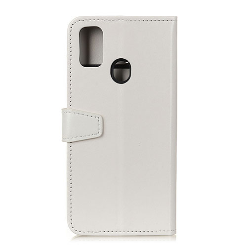 Leather Case Stands Flip Cover Holder A06D for Motorola Moto G31 White