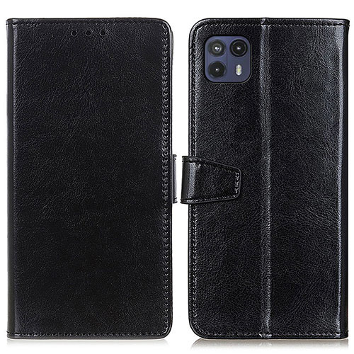 Leather Case Stands Flip Cover Holder A06D for Motorola Moto G50 5G Black