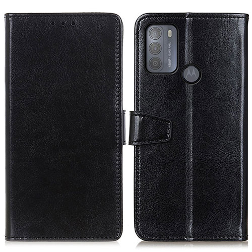 Leather Case Stands Flip Cover Holder A06D for Motorola Moto G50 Black