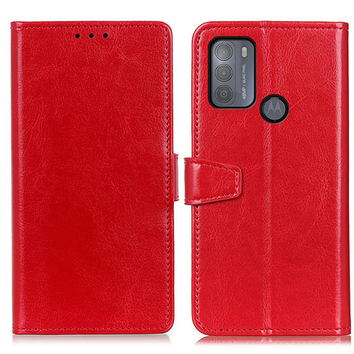 Leather Case Stands Flip Cover Holder A06D for Motorola Moto G50 Red