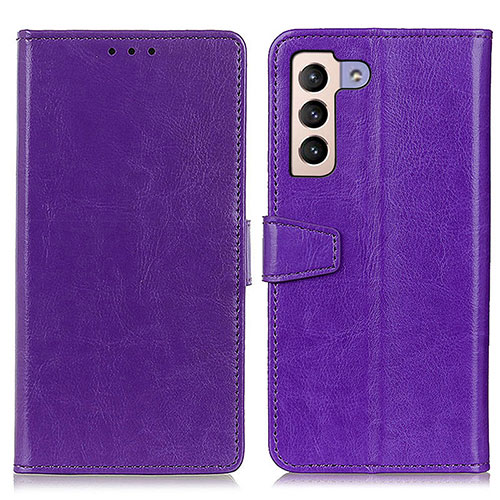 Leather Case Stands Flip Cover Holder A06D for Samsung Galaxy S22 Plus 5G Purple