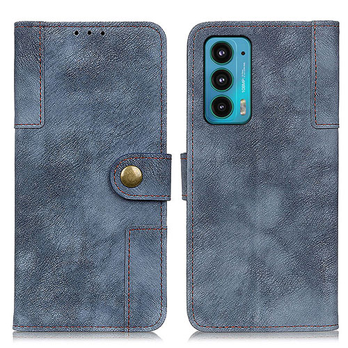 Leather Case Stands Flip Cover Holder A07D for Motorola Moto Edge 20 5G Blue