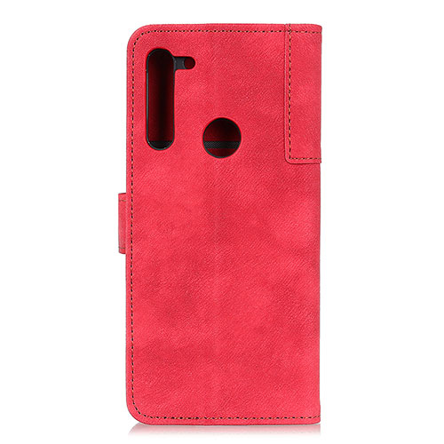 Leather Case Stands Flip Cover Holder A07D for Motorola Moto One Fusion Plus Red