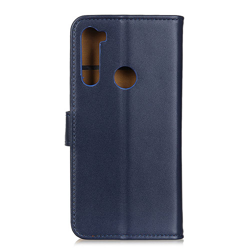 Leather Case Stands Flip Cover Holder A08D for Motorola Moto One Fusion Plus Blue