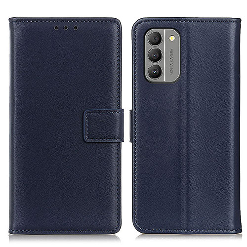 Leather Case Stands Flip Cover Holder A08D for Nokia G400 5G Blue