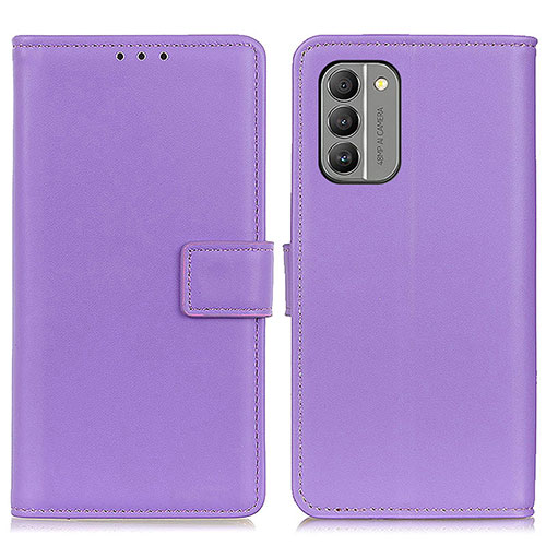Leather Case Stands Flip Cover Holder A08D for Nokia G400 5G Purple