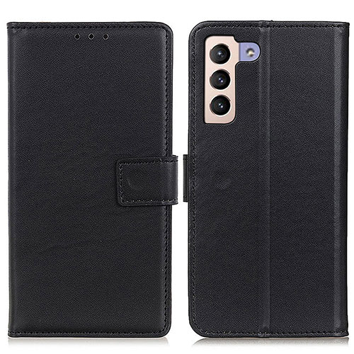 Leather Case Stands Flip Cover Holder A08D for Samsung Galaxy S22 Plus 5G Black