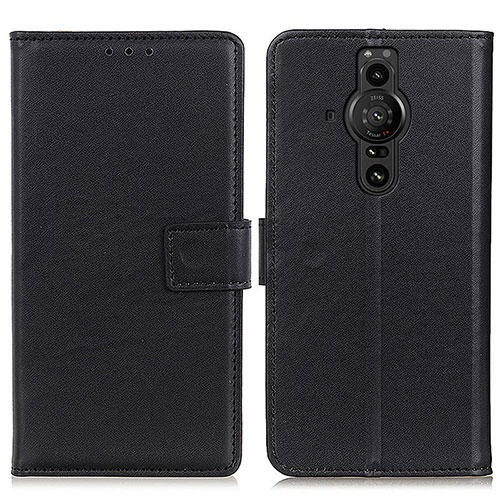 Leather Case Stands Flip Cover Holder A08D for Sony Xperia PRO-I Black