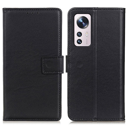 Leather Case Stands Flip Cover Holder A08D for Xiaomi Mi 12S 5G Black