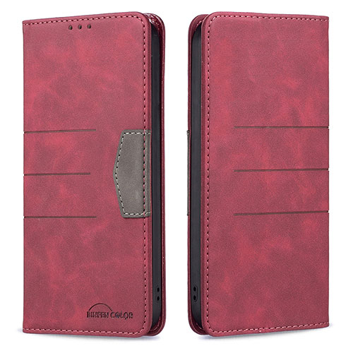 Leather Case Stands Flip Cover Holder B01F for Xiaomi Mi 11X Pro 5G Red