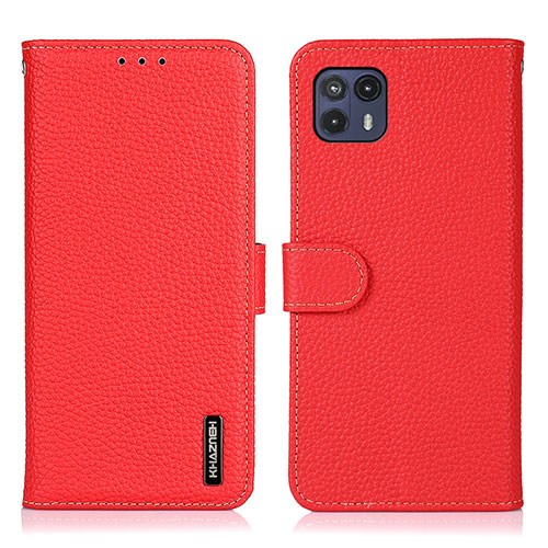 Leather Case Stands Flip Cover Holder B01H for Motorola Moto G50 5G Red
