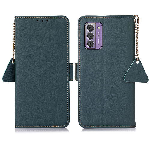 Leather Case Stands Flip Cover Holder B01H for Nokia G42 5G Green