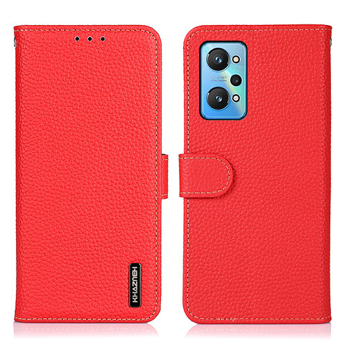 Leather Case Stands Flip Cover Holder B01H for Realme GT Neo 3T 5G Red