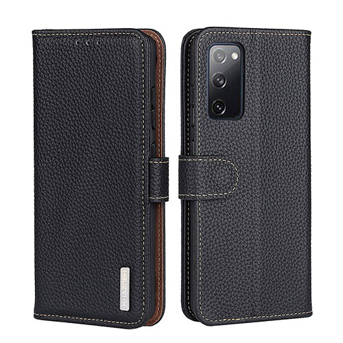 Leather Case Stands Flip Cover Holder B01H for Samsung Galaxy Note 20 5G Black