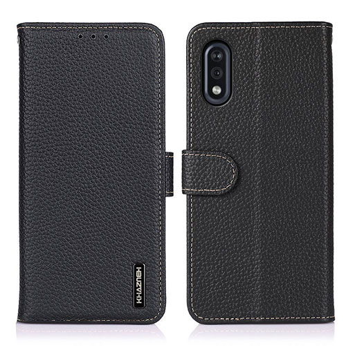 Leather Case Stands Flip Cover Holder B01H for Sony Xperia Ace II Black