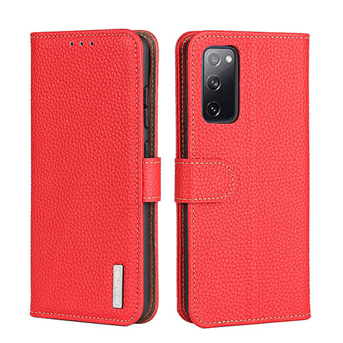 Leather Case Stands Flip Cover Holder B01H for Xiaomi Mi 10T Pro 5G Red