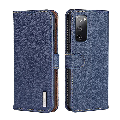 Leather Case Stands Flip Cover Holder B01H for Xiaomi Redmi K30S 5G Blue