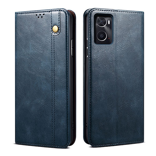 Leather Case Stands Flip Cover Holder B01S for Oppo A36 Blue