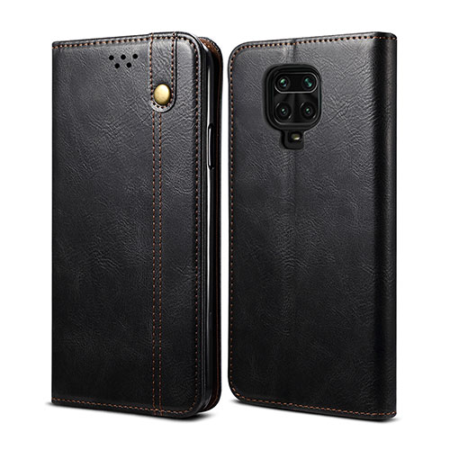 Leather Case Stands Flip Cover Holder B01S for Xiaomi Redmi Note 9 Pro Max Black