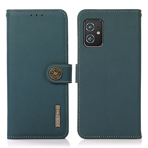 Leather Case Stands Flip Cover Holder B02H for Asus ZenFone 8 Mini Green