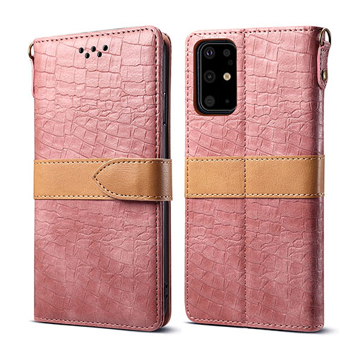 Leather Case Stands Flip Cover Holder B02S for Samsung Galaxy S20 Plus 5G Rose Gold