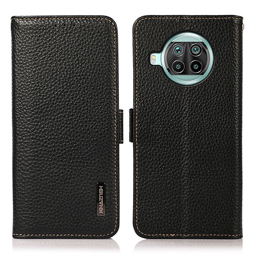 Leather Case Stands Flip Cover Holder B03H for Xiaomi Mi 10T Lite 5G Black