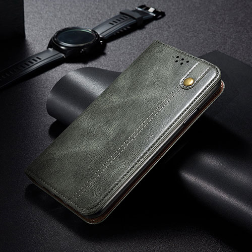 Leather Case Stands Flip Cover Holder B03S for Samsung Galaxy S21 Ultra 5G Green