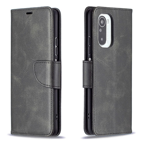 Leather Case Stands Flip Cover Holder B04F for Xiaomi Mi 11i 5G Black