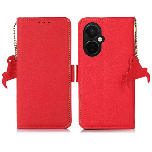 Leather Case Stands Flip Cover Holder B04H for OnePlus Nord CE 3 Lite 5G Red