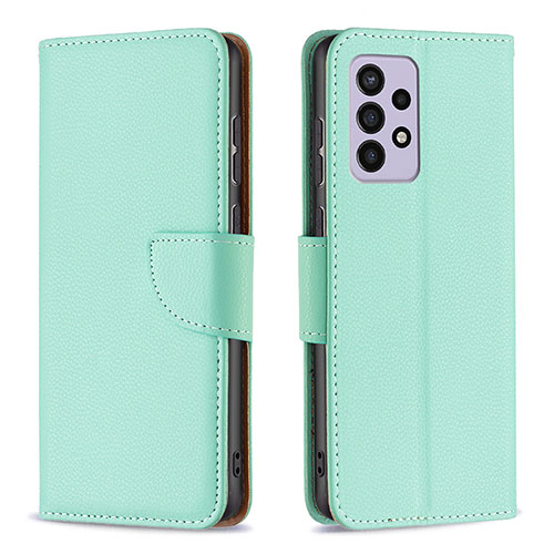 Leather Case Stands Flip Cover Holder B06F for Samsung Galaxy A33 5G Green