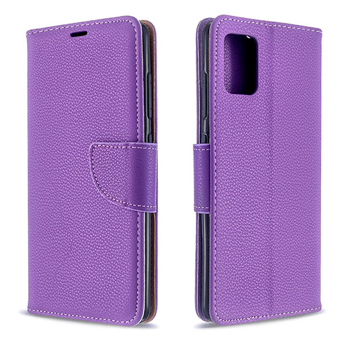 Leather Case Stands Flip Cover Holder B06F for Samsung Galaxy A51 5G Purple